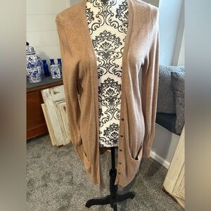 Tan Women's Cardigan Sweater size medium